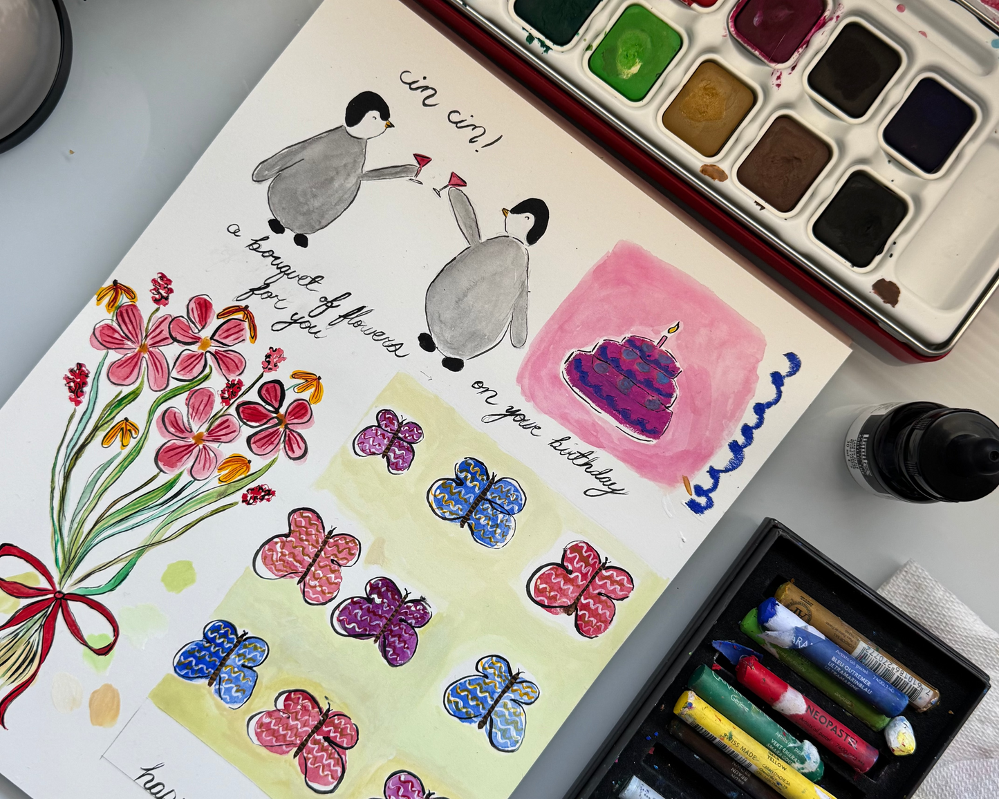 Cin Cin! Greeting Card