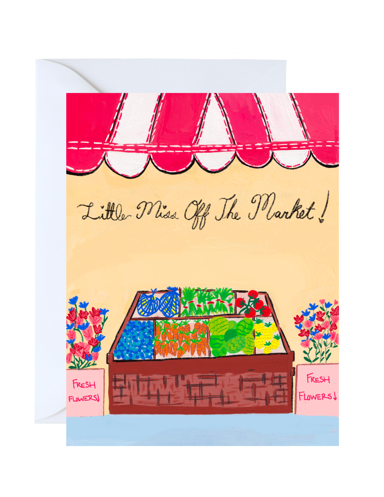 Little Miss off the Market - Wedding Greeting Card