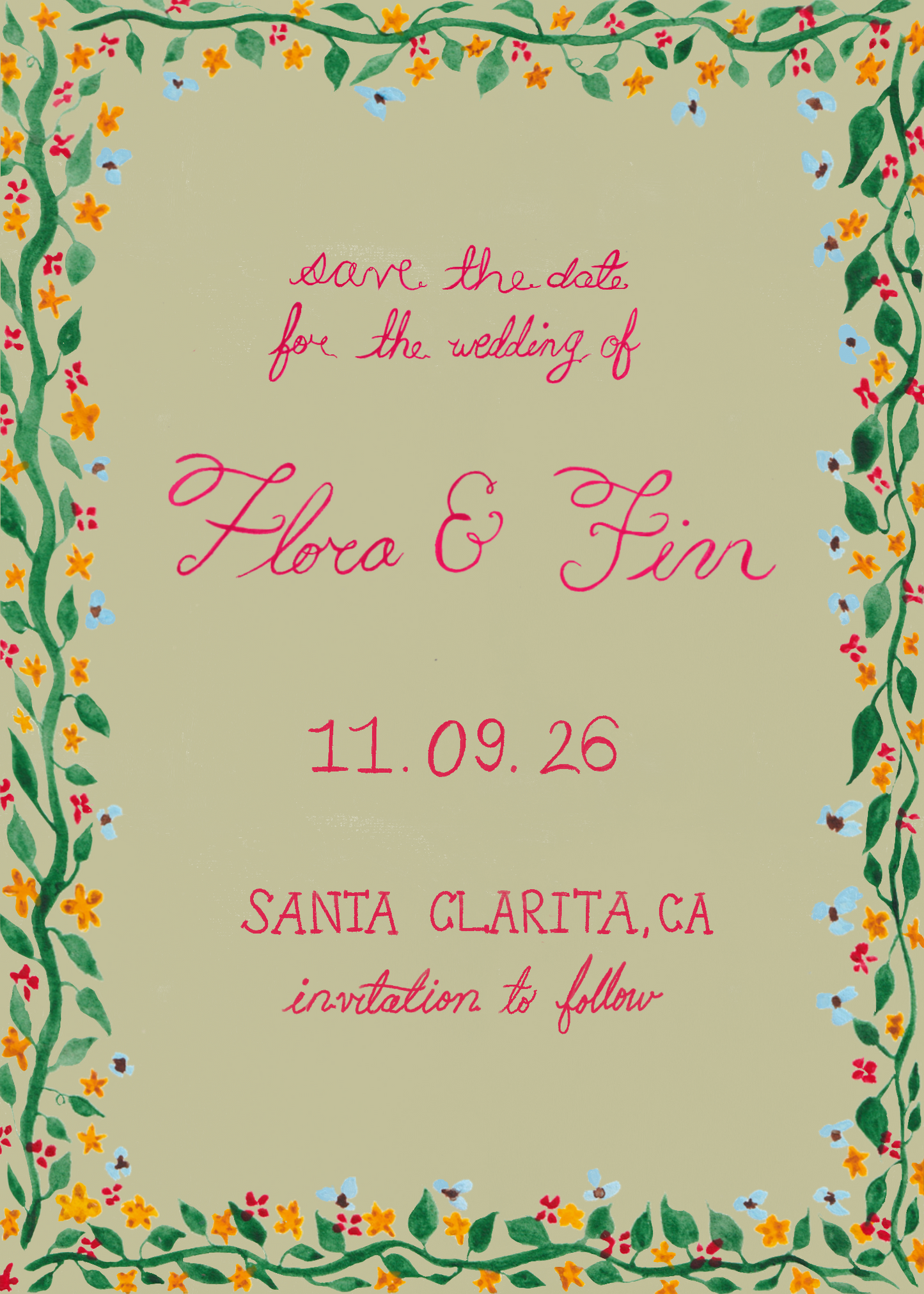 Ivy Green Semi-Custom Save the Date