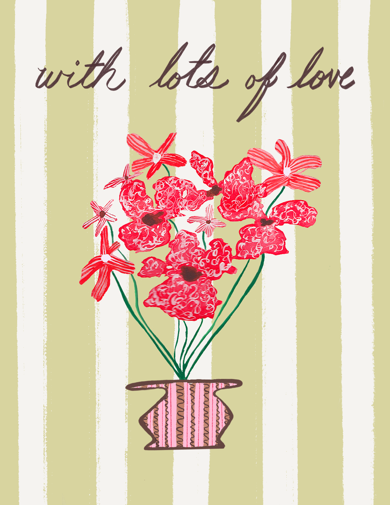 With Lots of Love Greeting Card