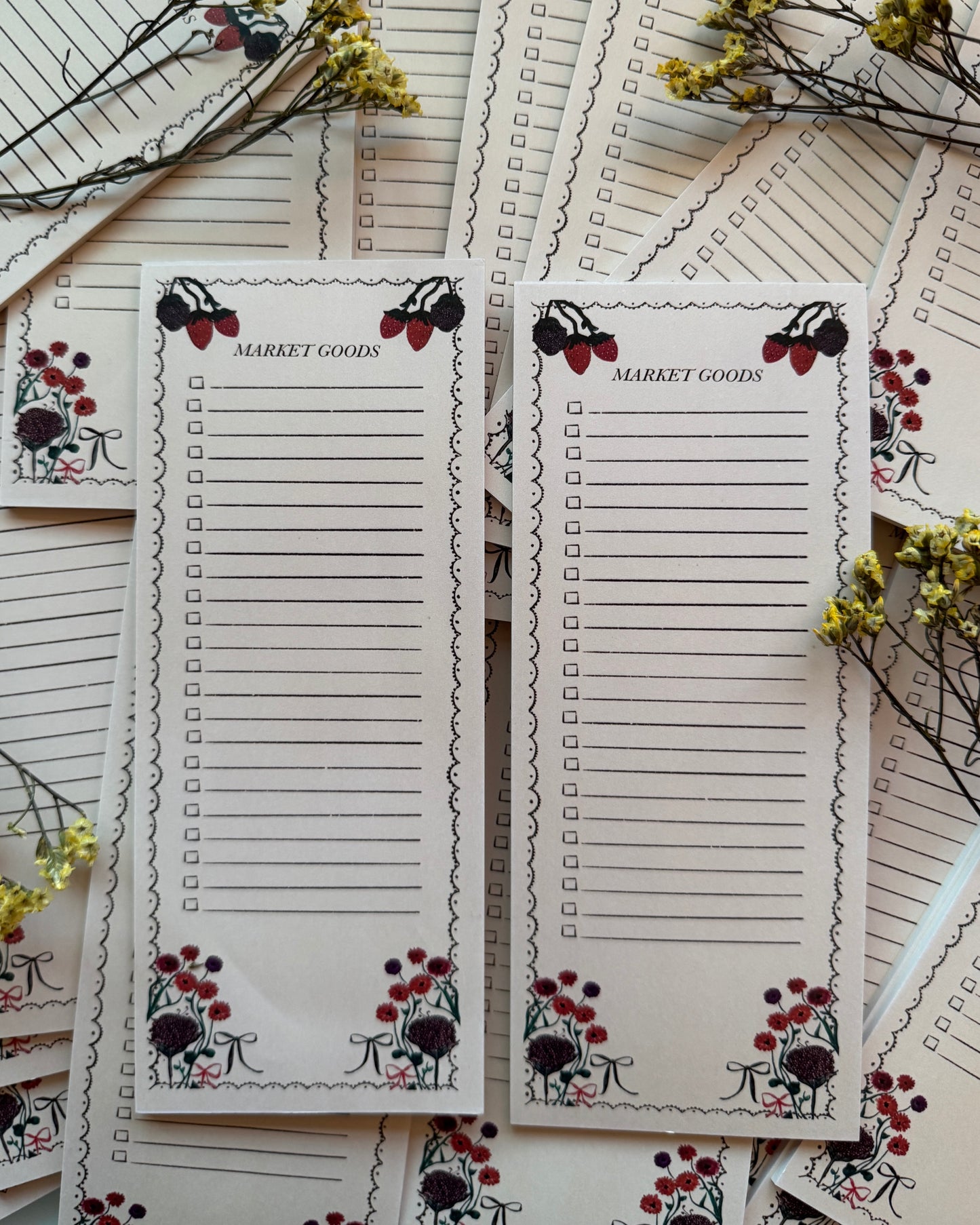 Berry Picking Market Goods Notepad