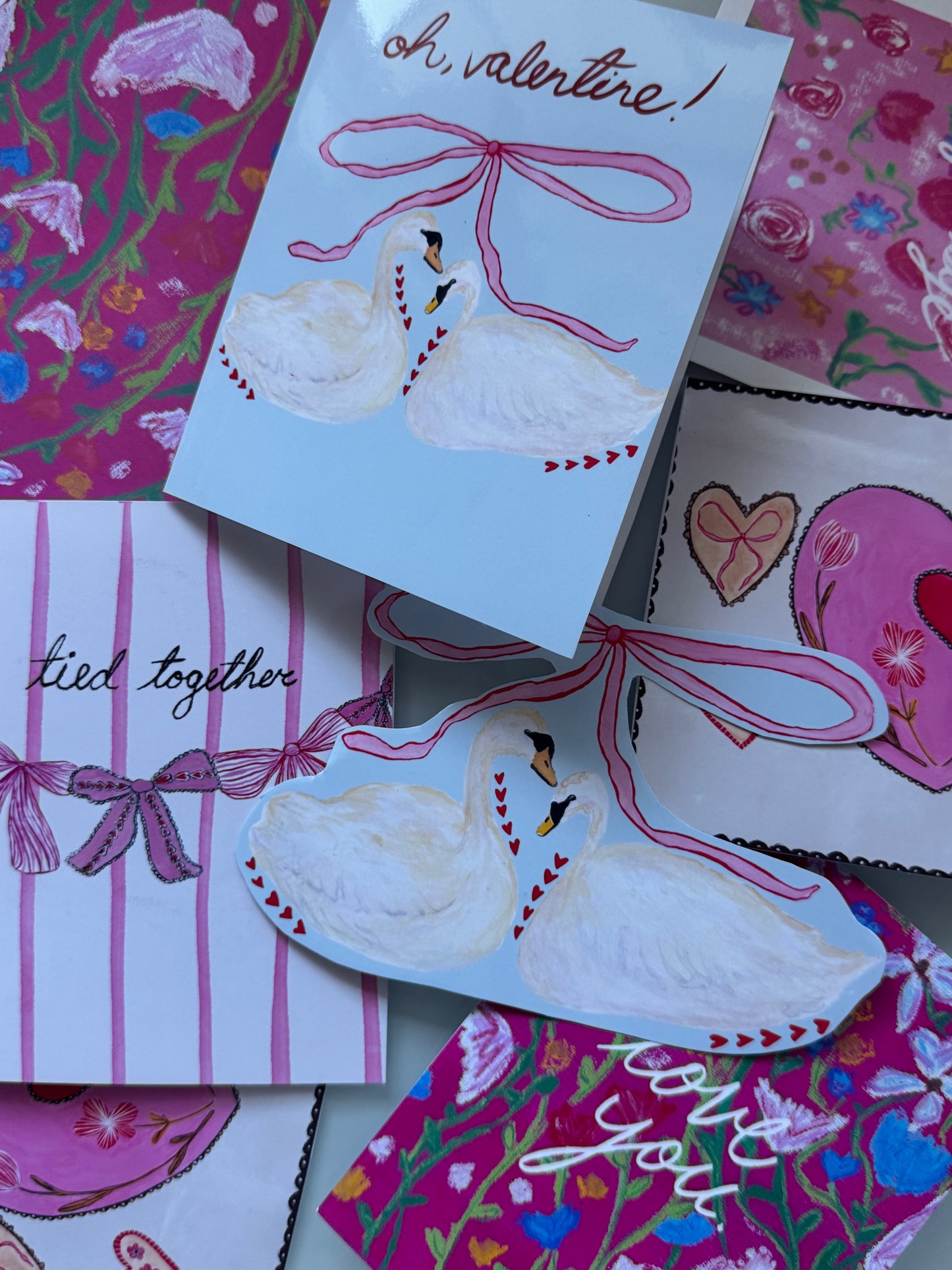 Oh, Valentine! Greeting Card (Swans)