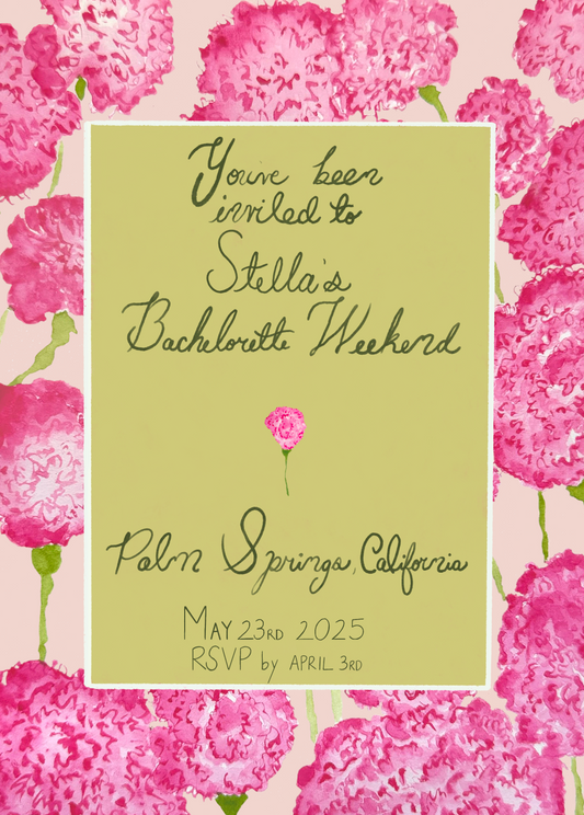 Pink Dahlia's Semi-Custom Invitation