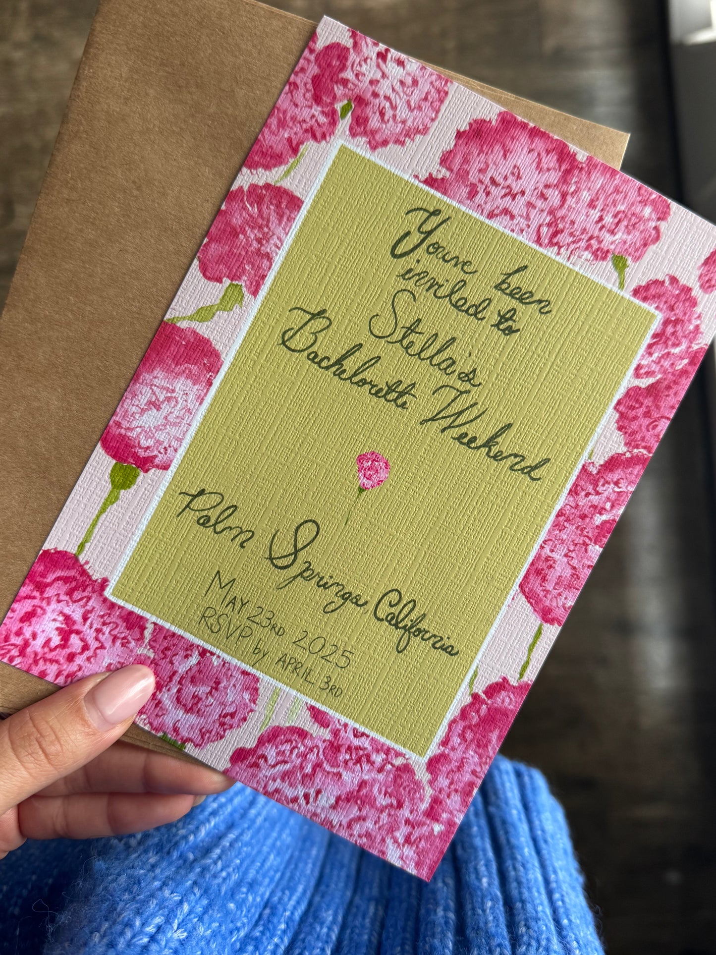 Pink Dahlia's Semi-Custom Invitation