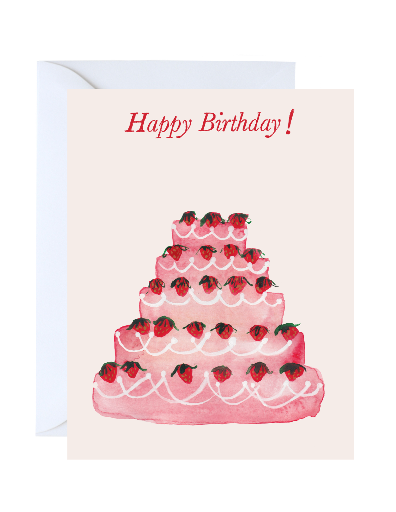 Happy Birthday Strawberry Cake
