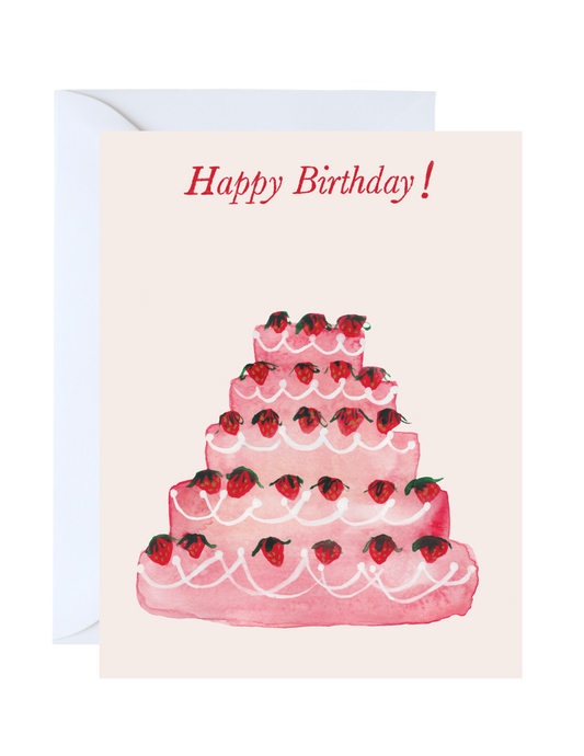 Happy Birthday Strawberry Cake