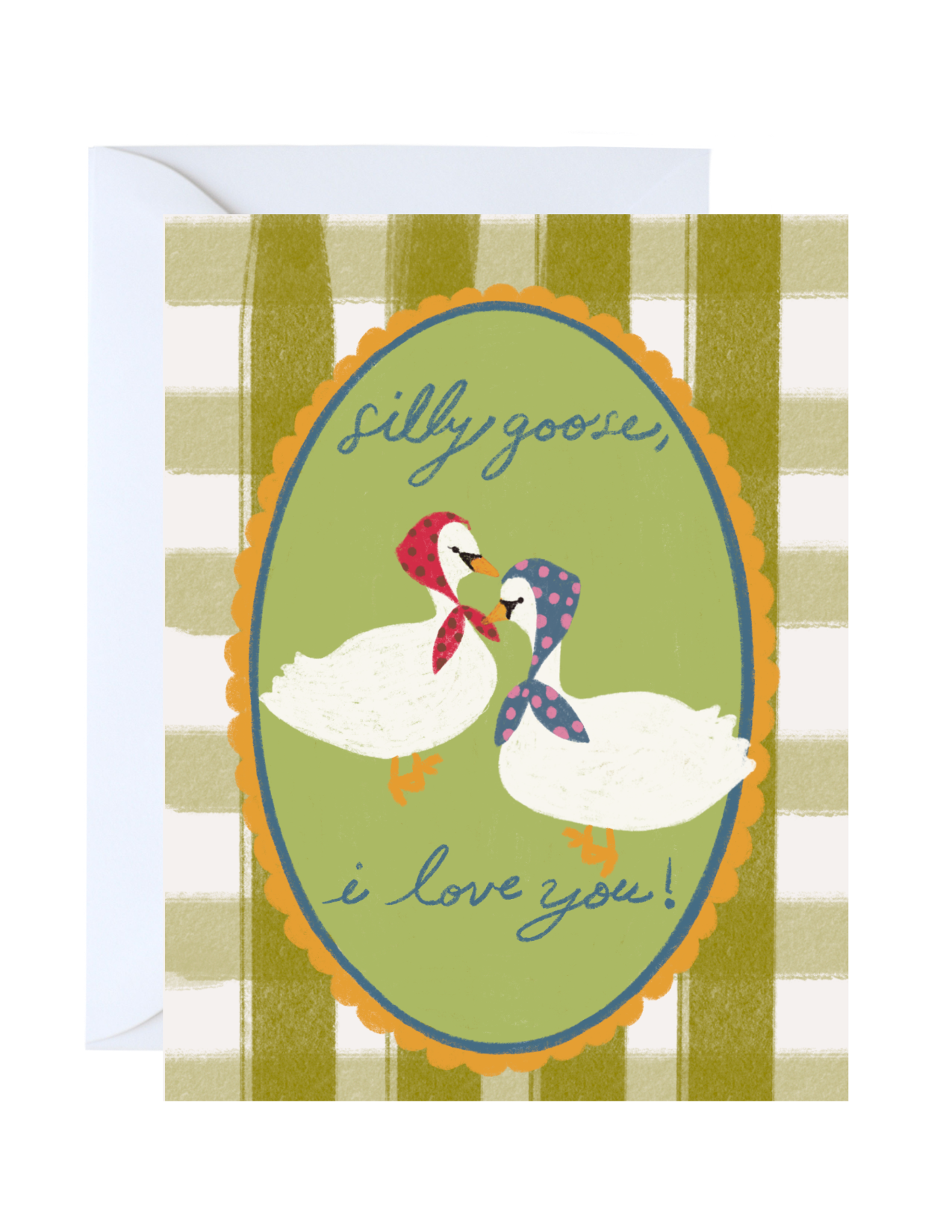 Silly Goose, I Love You! (Green Gingham)