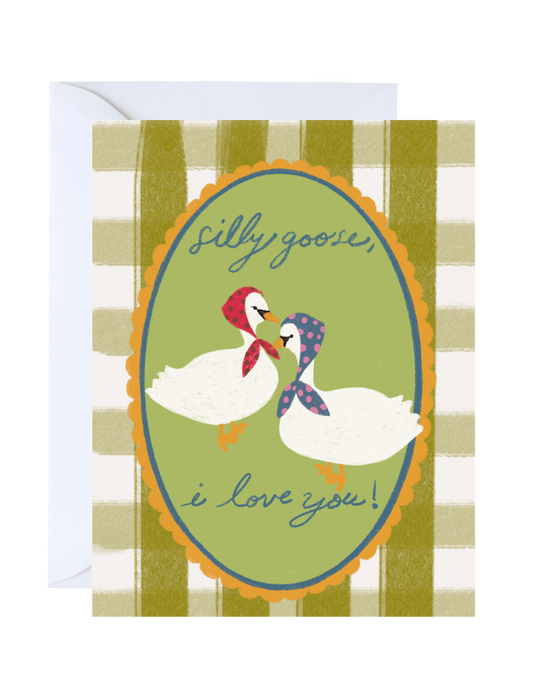 Silly Goose, I Love You! (Green Gingham)