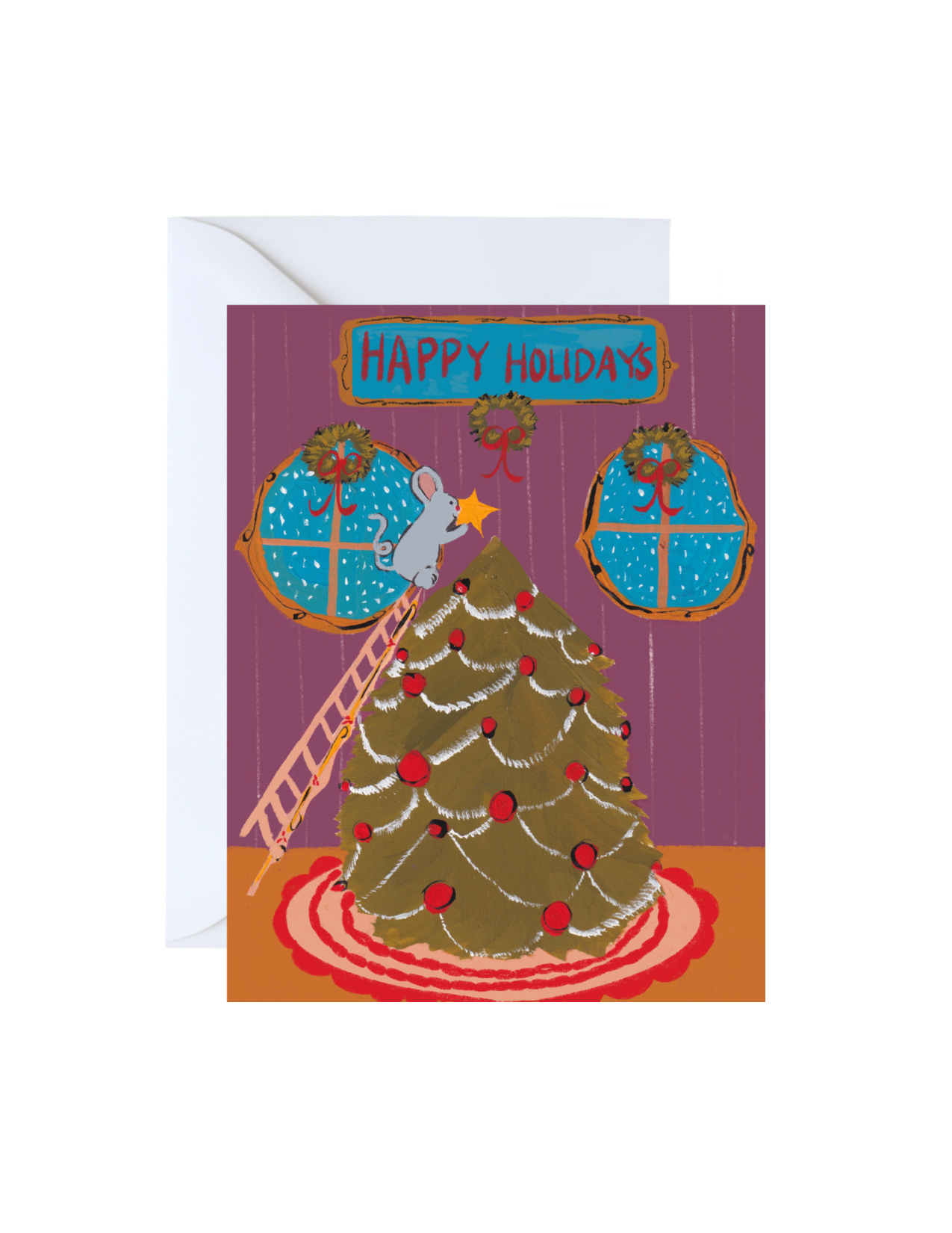 Mouse Happy Holidays - Holiday Greeting Card