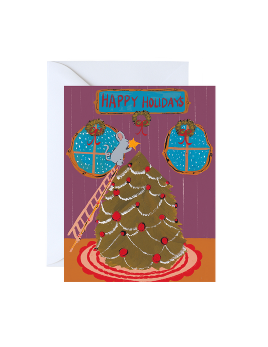 Mouse Happy Holidays - Holiday Greeting Card