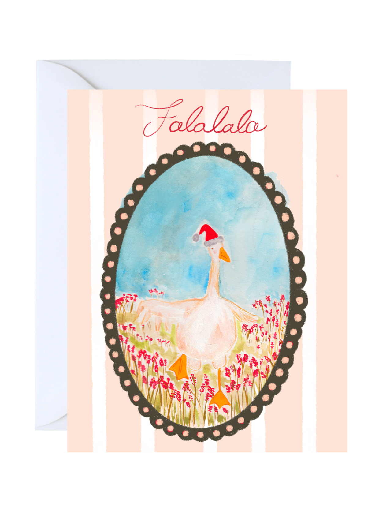 Fa La La La Goose - Christmas Greeting Card