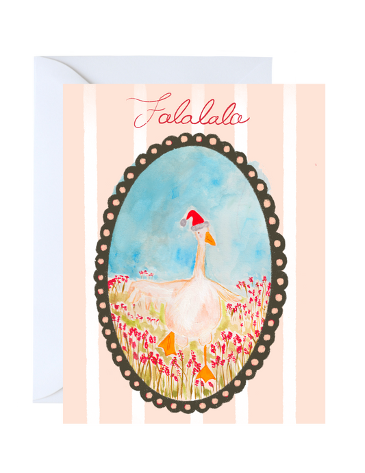 Fa La La La Goose - Christmas Greeting Card