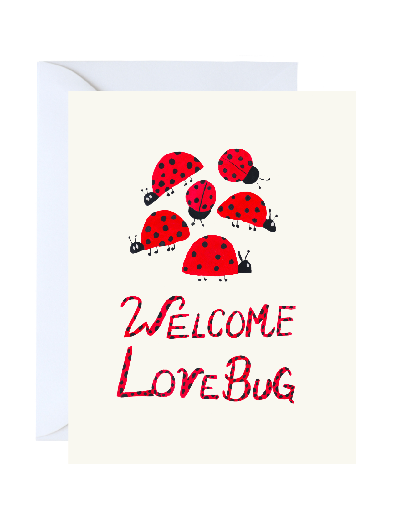 Welcome Love Bug - New Baby Greeting Card