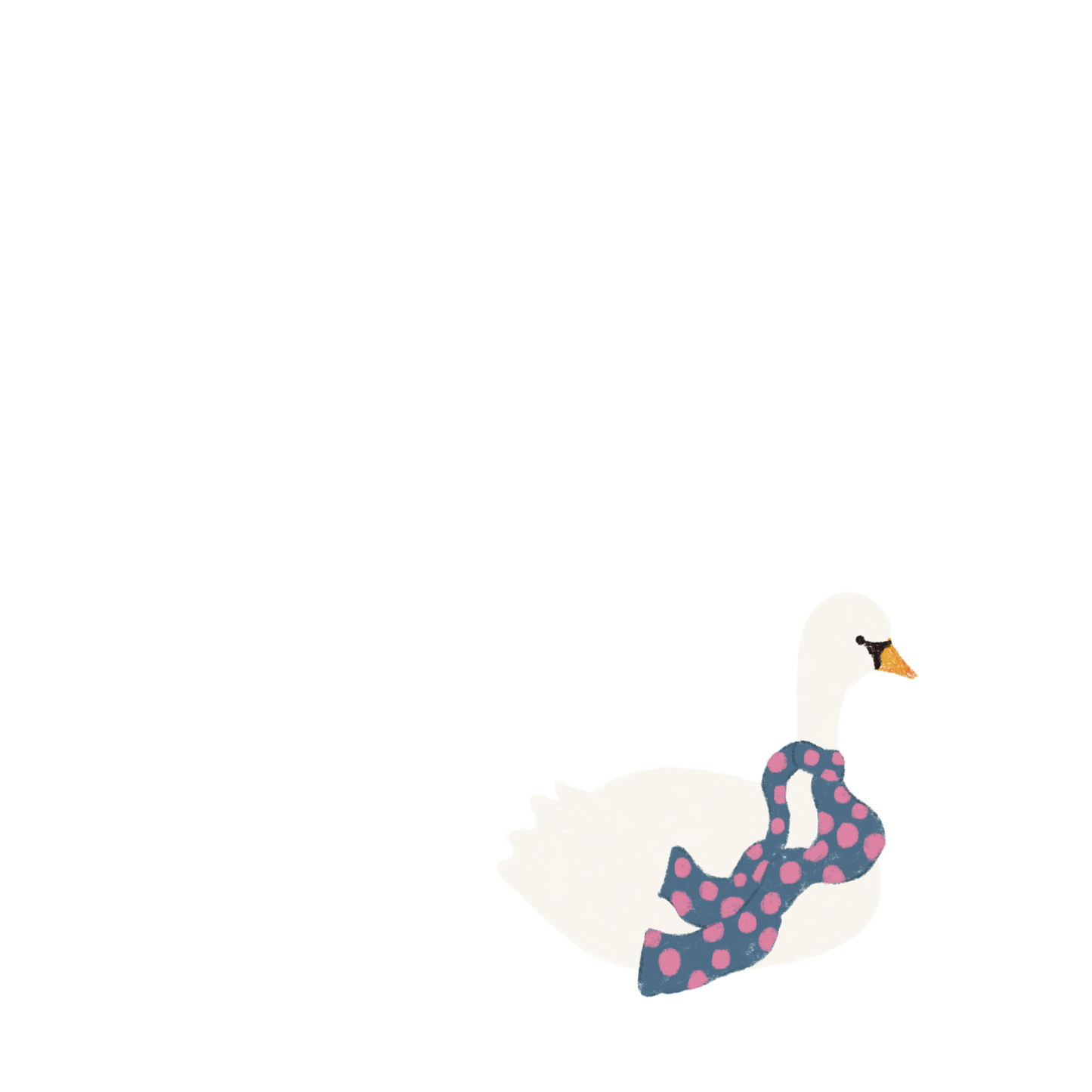 Blue Scarfed Goose - Sticker