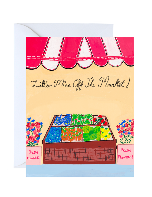 Little Miss off the Market - Wedding Greeting Card