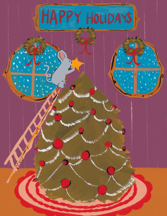 Mouse Happy Holidays - Holiday Greeting Card
