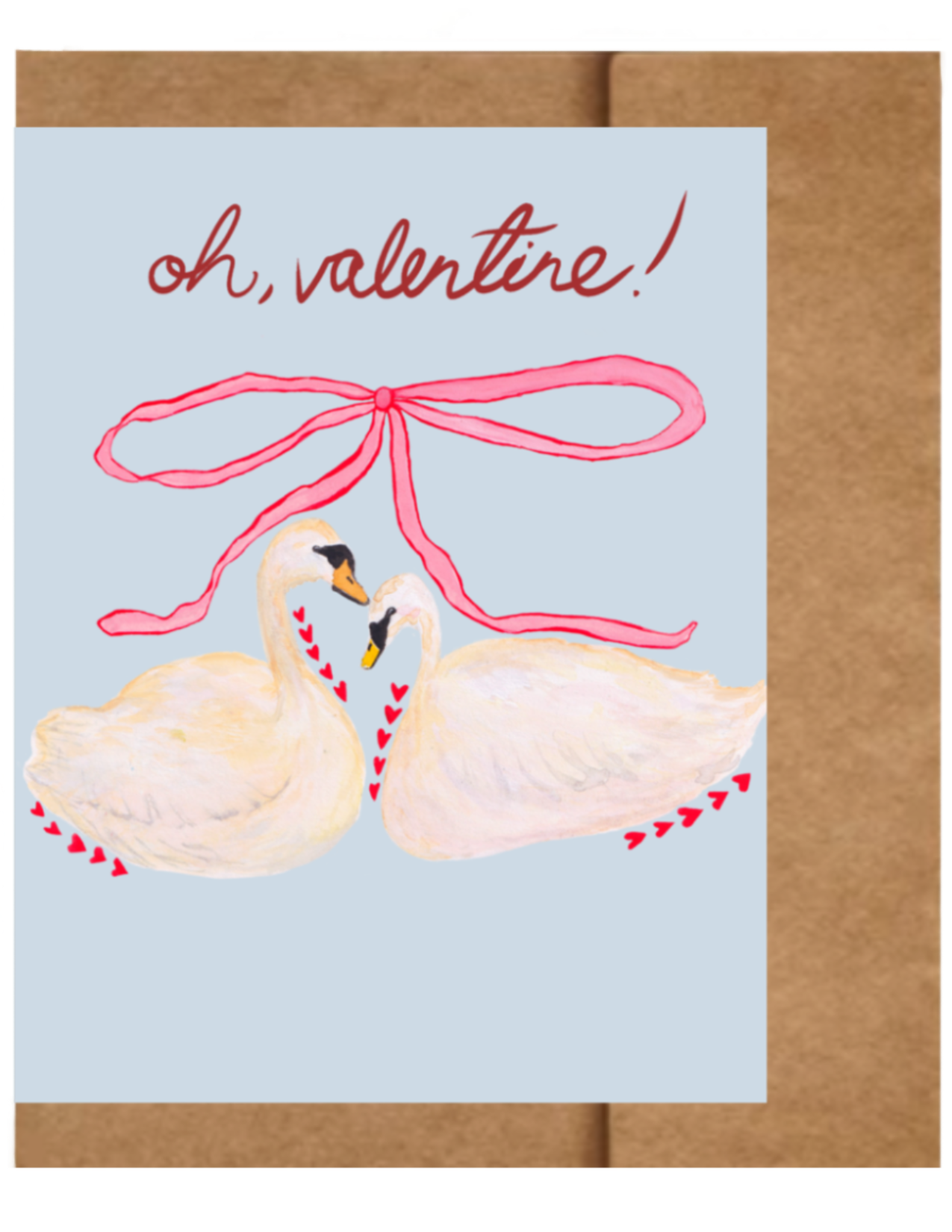 Oh, Valentine! Greeting Card (Swans)