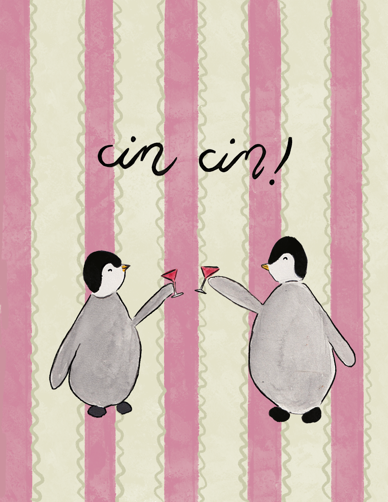 Cin Cin! Greeting Card